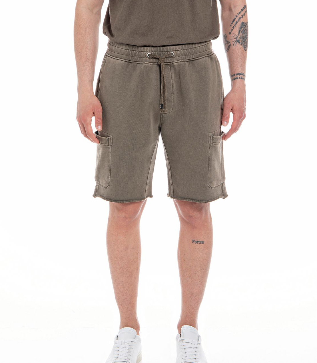 Essentialコットンスウェットショーツ 詳細画像 ダークマッド 1